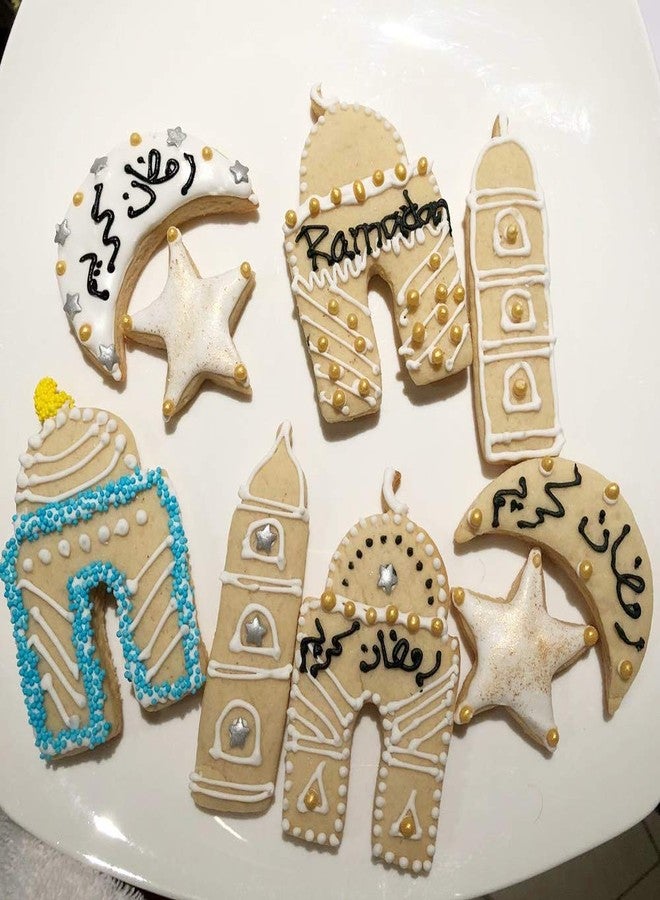 Aprildecember Ramadan Decoration Cookie Cutters Set - 6 Pcs, Eid Fondant Cake Baking Tools, Ramadan Party Decorations - Image 3