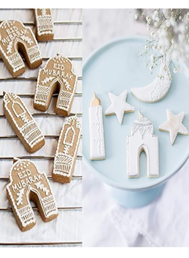 Aprildecember Ramadan Decoration Cookie Cutters Set - 6 Pcs, Eid Fondant Cake Baking Tools, Ramadan Party Decorations - Image 2