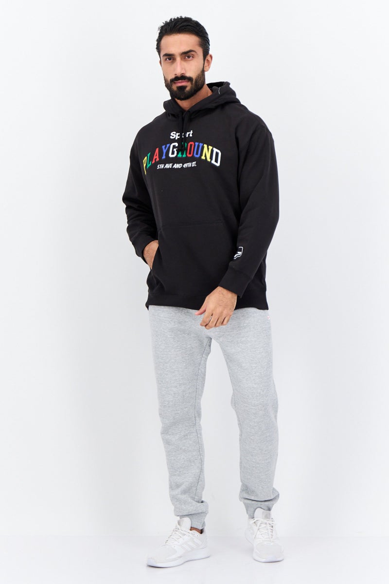 PUMA سويت شيرت رياضي طويل الأكمام للرجال من بومة × سلكت، أسود - Image 4