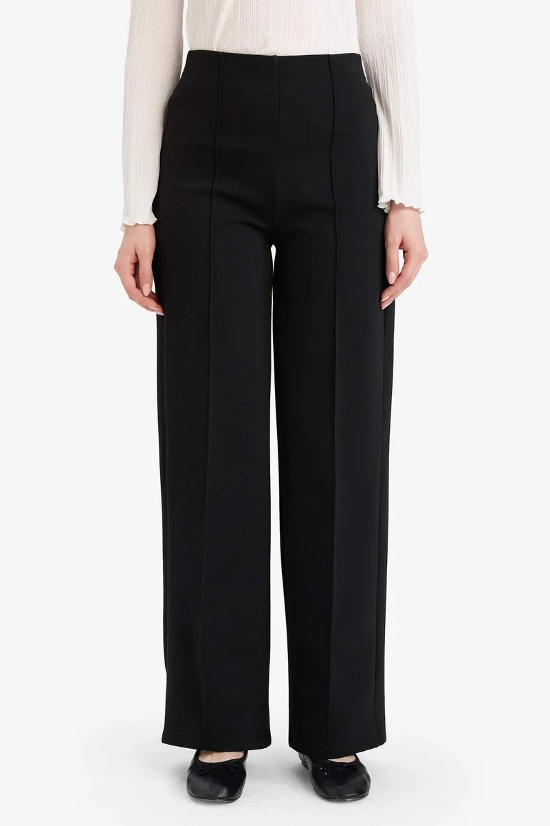 ديفاكتو Straight Wide Leg Trousers