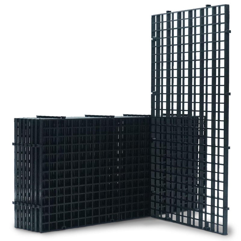 LINLAN 8 Pieces Aquarium Fish Tank Divider, Filter Bottom Tray, Grid Isolation Board for DIY Filtration and Bottom Protection in Aquascaping (Black, 5.9 x 11.8 in) - Image 1