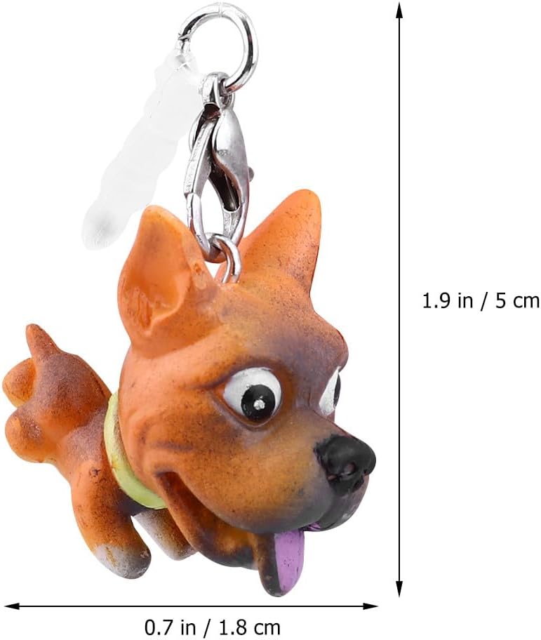 5mm Universal Dog Pendant Phone Dust Plugs 6pcs Set Cartoon Anti-dust Headphone Jack Covers for Smartphones Compatible with Mobile Devices Random Style Random Color - Image 2