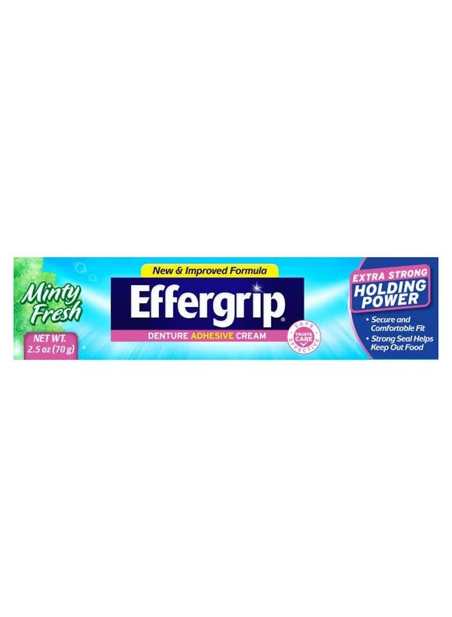 Effergrip Denture Adhesive Cream, Extra Strong Holding Power, 2.5 oz. (Pack of 4) - Image 2