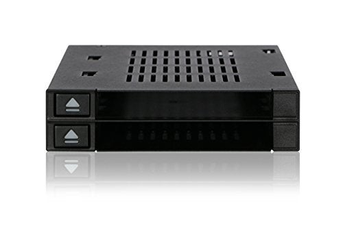 ICY DOCK دُوك مزدوج 2 باي 2.5 بوصة SSD و HDD بدون أدوات لتبديل ساخن SATA / SAS حاوية متنقلة للباي 3.5 بوصة - flexiDOCK MB522SP-B - Image 1