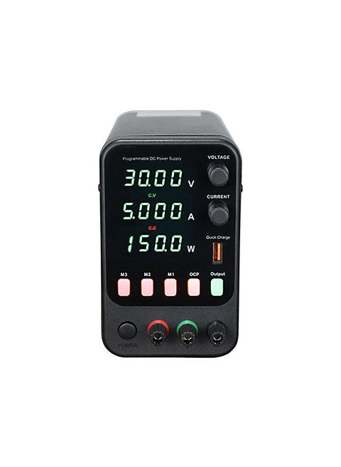 WANPTEK Bench DC Power Supply Variable 30V 5A Digital Display Adjustable Switching Regulated Power Supply CV CC with Data Storage