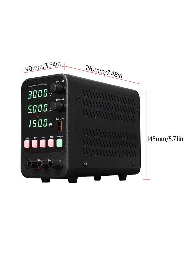 wanptek - WANPTEK Bench DC Power Supply Variable 30V 5A Digital Display Adjustable Switching Regulated Power Supply CV CC with Data Storage - Image 1