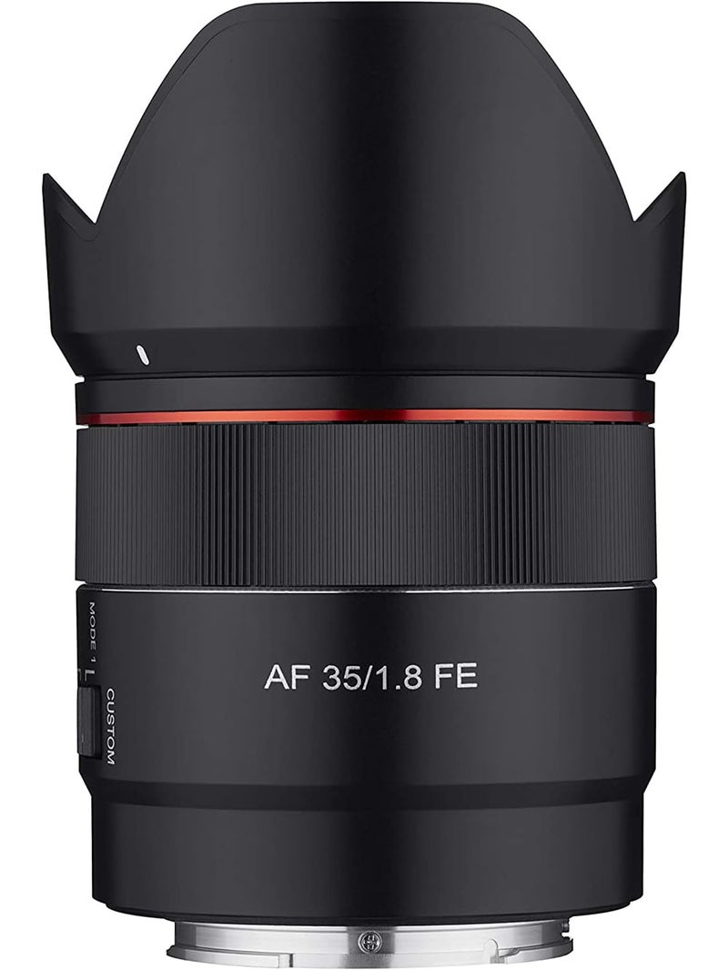 Samyang 35mm F1.8 Auto Focus Compact Full Frame Wide Angle Lens for Sony E Mount, Black (SYIO3518-E) - Image 1