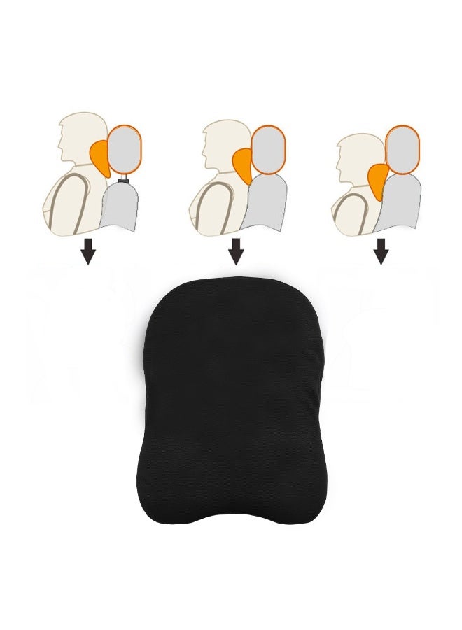 3 اكس ار وسادة رقبة للسيارة من 3XR مصنوعة من الإسفنج المرن عالي الجودة - وسادة دعم مريحة للرأس والرقبة والكتفين، مسامية ومخففة للألم، مثالية للسفر في السيارة/المكتب/المنزل - مناسبة لجميع السيارات، لون أسود - 3808 - Image 2