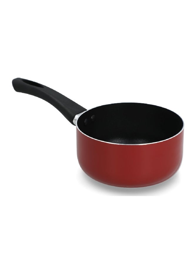 PARFAIT Durable Non-Stick Aluminium Sauce Pan Red and Black 16 cm HSP-01-R  - Image 2