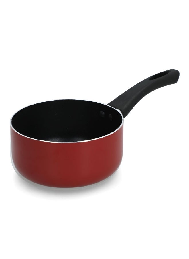 PARFAIT Durable Non-Stick Aluminium Sauce Pan Red and Black 16 cm HSP-01-R  - Image 4