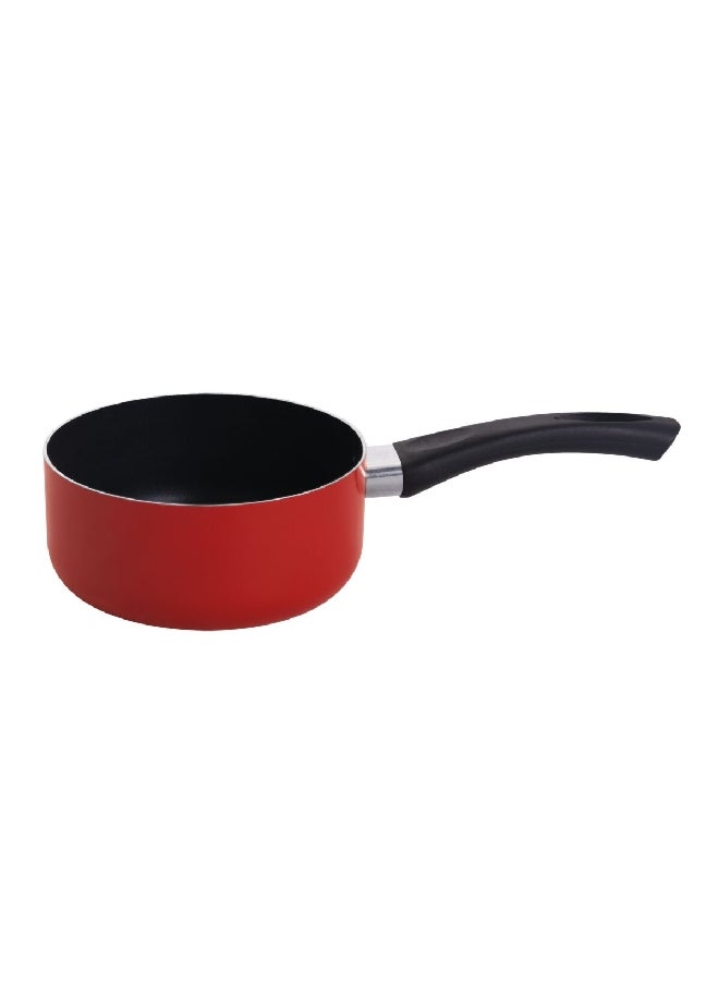 PARFAIT Durable Non-Stick Aluminium Sauce Pan Red and Black 16 cm HSP-01-R  - Image 1