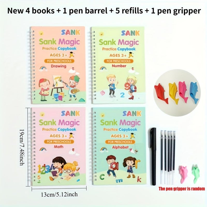 English Calligraphy Set 4 Books Pen Barrel 5 Refills Educational Gift - Image 2