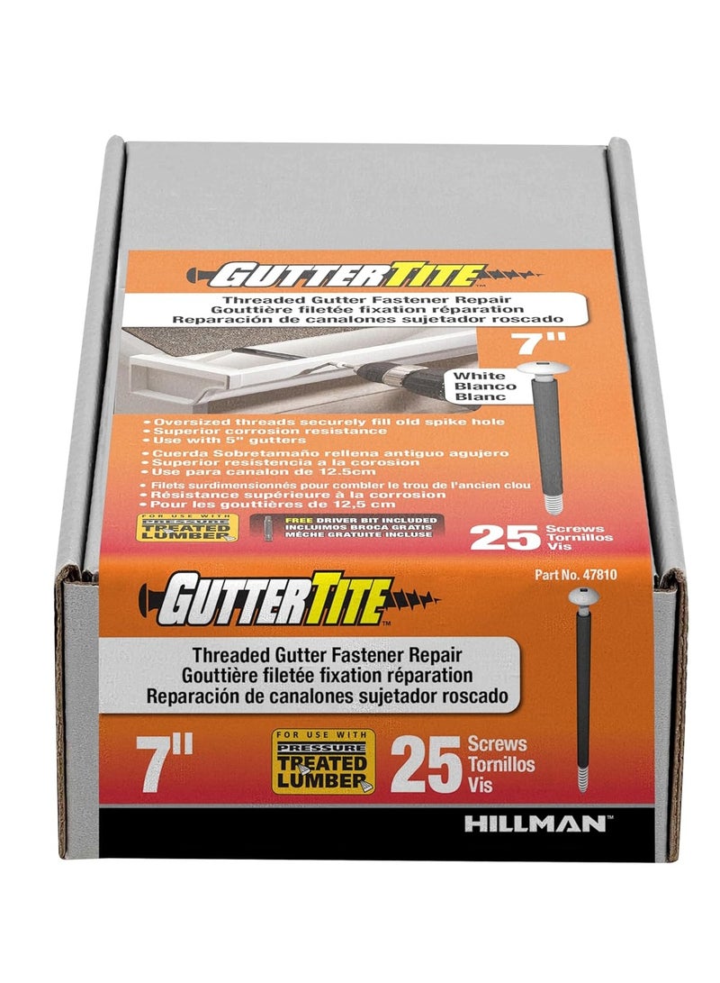 Hillman 47810 5/16 X 7-Inch Guttertite Screw, White, 25-Pack - Image 4