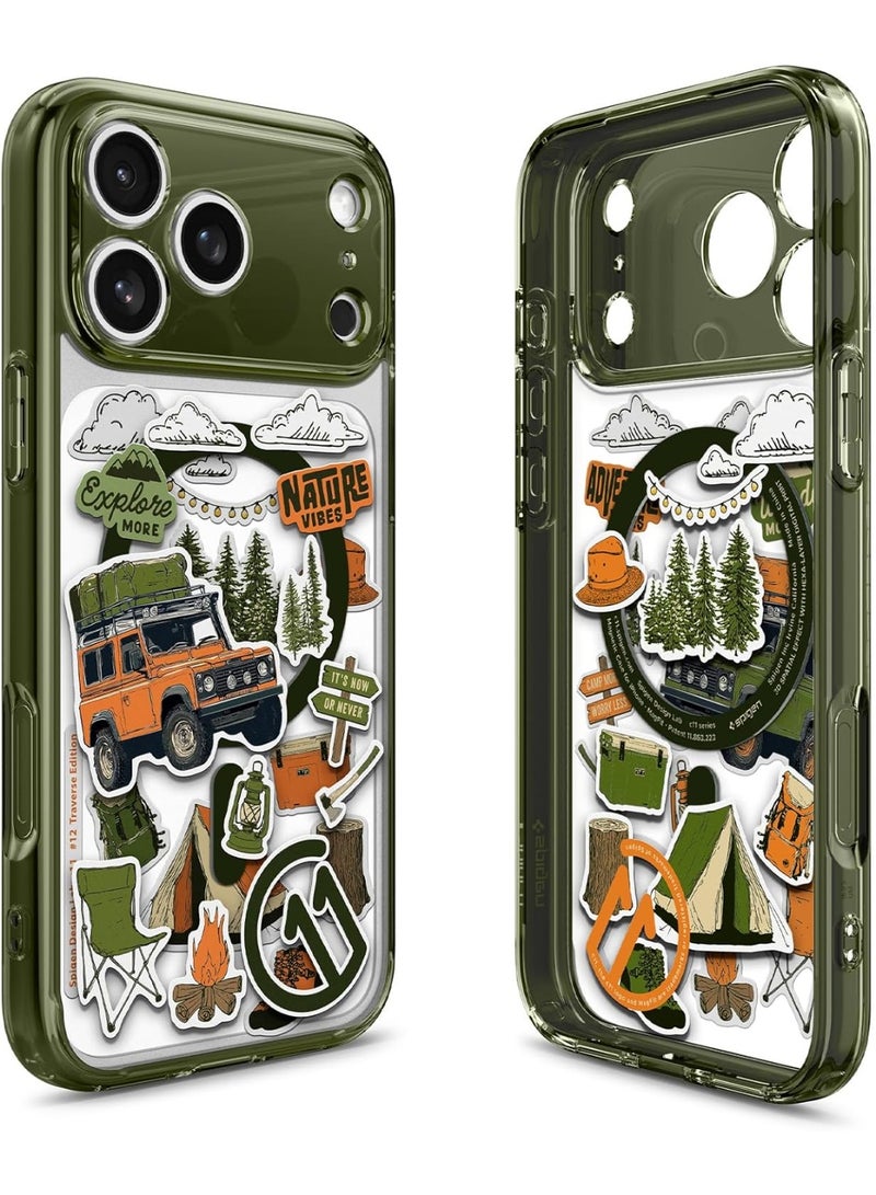 Spigen غطاء Ultra Hybrid MagFit لجهاز iPhone 17 Pro MAX مع MagSafe [تأثير ثلاثي الأبعاد مع طباعة سداسية الطبقات] - C11 Traverse - Image 1