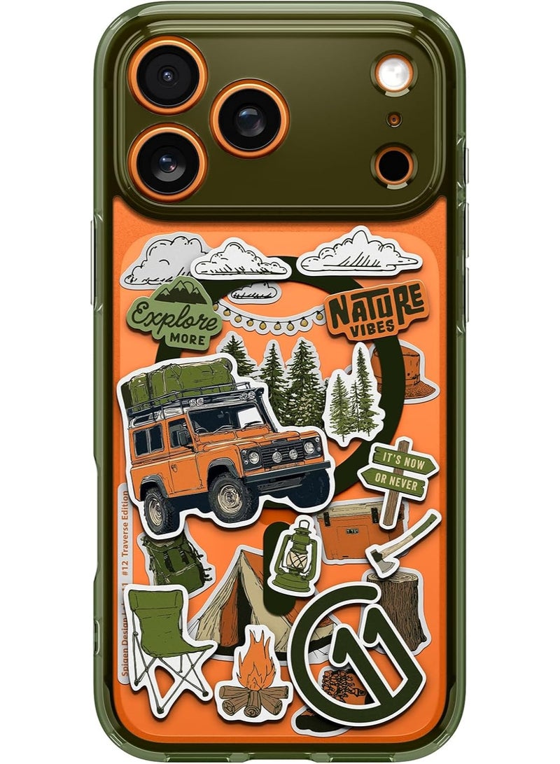 Spigen غطاء Ultra Hybrid MagFit لجهاز iPhone 17 Pro MAX مع MagSafe [تأثير ثلاثي الأبعاد مع طباعة سداسية الطبقات] - C11 Traverse - Image 3