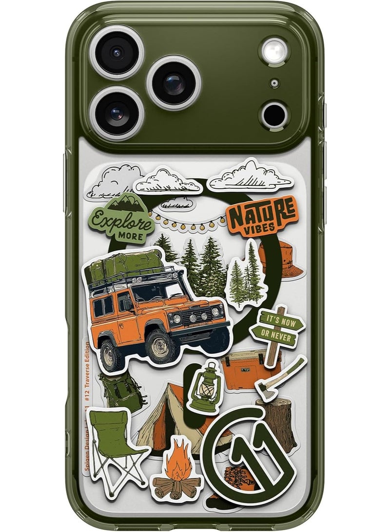 Spigen غطاء Ultra Hybrid MagFit لجهاز iPhone 17 Pro MAX مع MagSafe [تأثير ثلاثي الأبعاد مع طباعة سداسية الطبقات] - C11 Traverse - Image 2