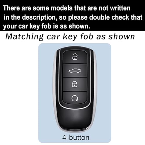 ontto Key Fob Case Transparent Front Cover Fit for Chery Tiggo 9 Tiggo 8 PRO Tiggo 8 PRO MAX Tiggo 7 PRO MAX Omoda 5/C5 Jaecoo 7 Arrizo 5,Metal and Leather Key Holder,Brown - Image 2