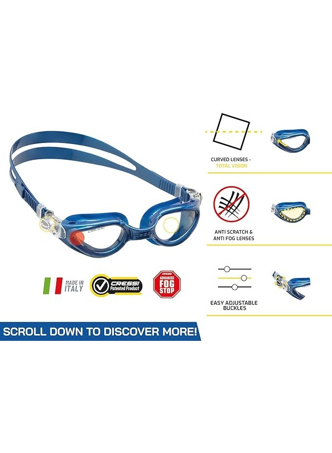 Cressi نظارات السباحة - نظارات للبالغين للسباحة، وحمامات السباحة، والرياضات المائية، مضادة للضباب 100% مضادة للأشعة فوق البنفسجية، مقاس واحد - Image 2