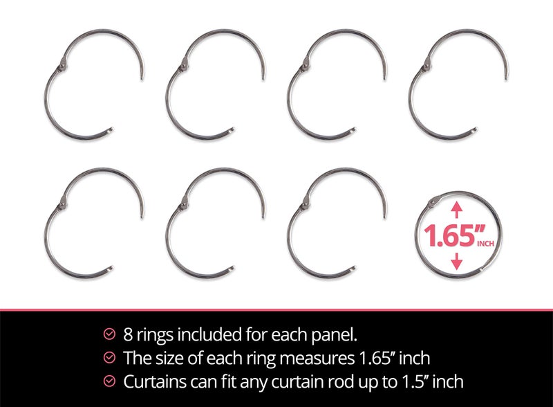 HLC.ME White Thermal Insulated 100% Blackout Curtain Liner 84 inch Grommet Panels - Complete Darkness & Privacy, Energy Efficient, Noise Reducing - 16 Rings Included (2 Panels, 50 W x 80 L inch) - Image 3