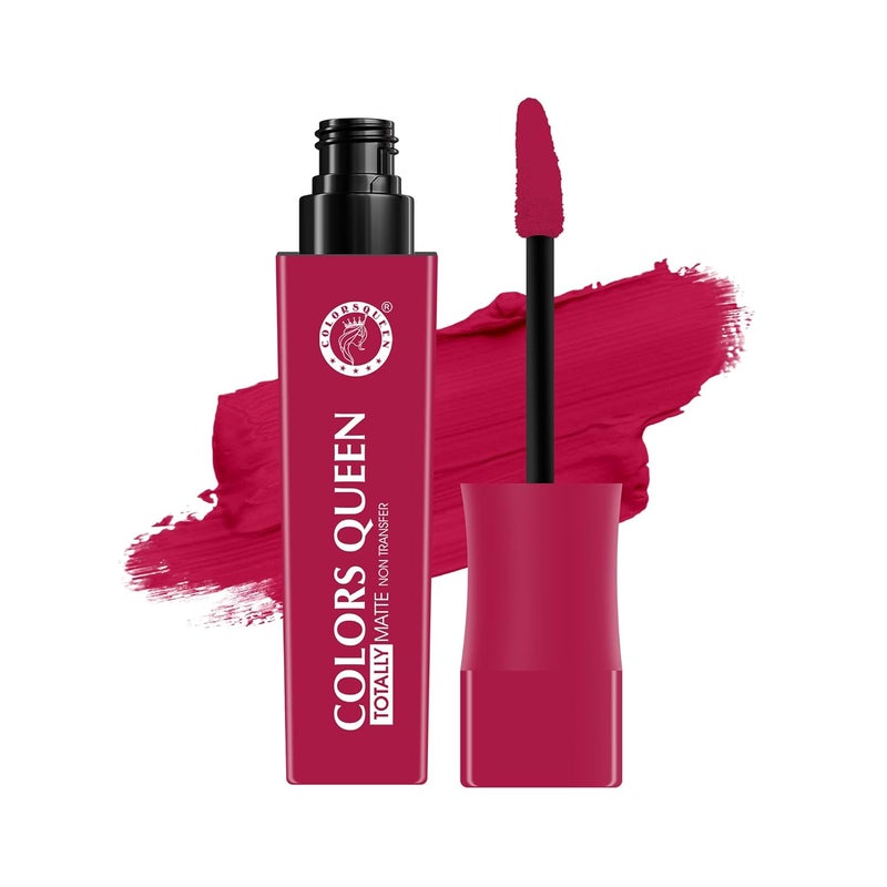 COLORS QUEEN Colors Queen Totally Matte Liquid Lipstick Intense Color Payoff Lightweight Comfortable One Swipe Application Long Lasting Non Transfer Liquid Lipstick for Women 08 Taboo 75g - Image 1