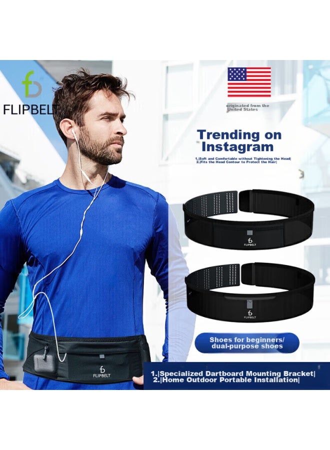 فليب بلت Flipbelt American Sports Running Waist Pack Air Waist Pack 2.0, حزام رياضي للماراثون، حافظة هاتف مقاومة للماء، مقاس صغير - Image 2