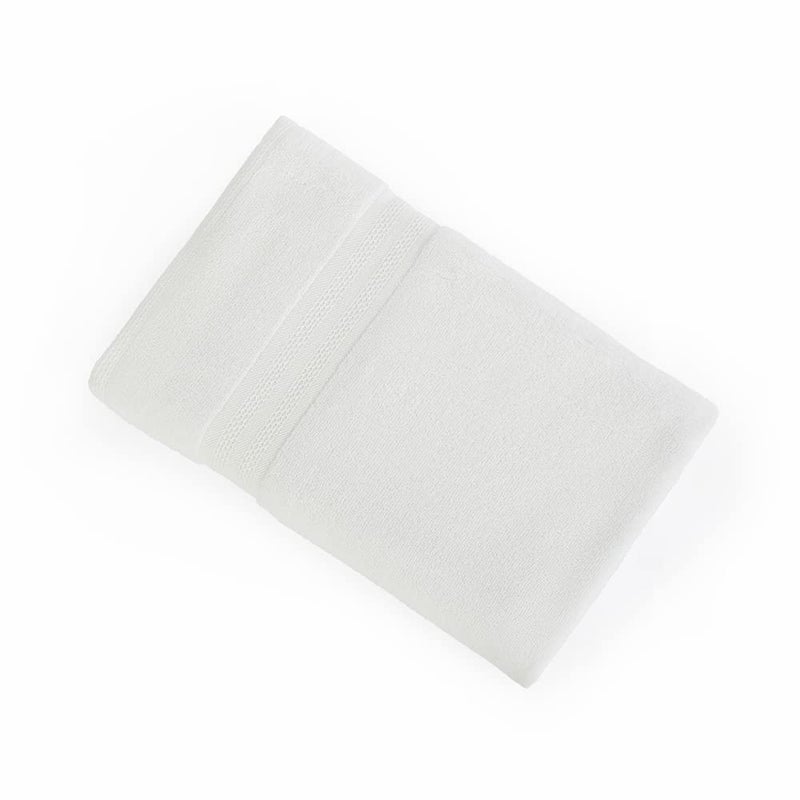 Layers 100% Cotton Bath Towel, 410 GSM (White, Solid Pattern) Be Bold Collection, Light Weight, Zero Twist, AZO-Free, Moisture Absorbent, Quick Dry Towel, Bathroom Accessories (Pack of 1) - Image 1