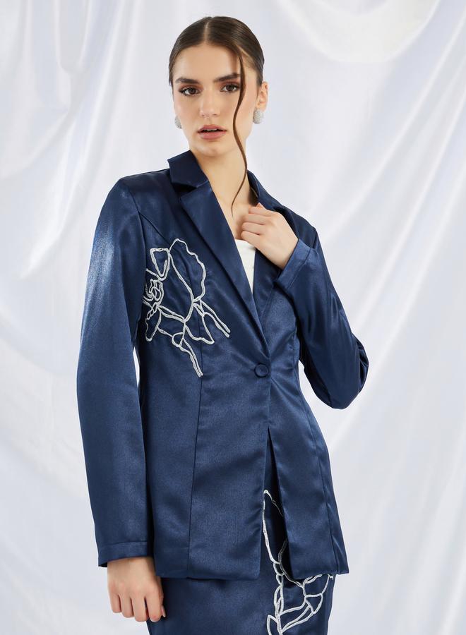 Styli Styli Embellished Regular Fit Regular Length Blazer  - Image 3
