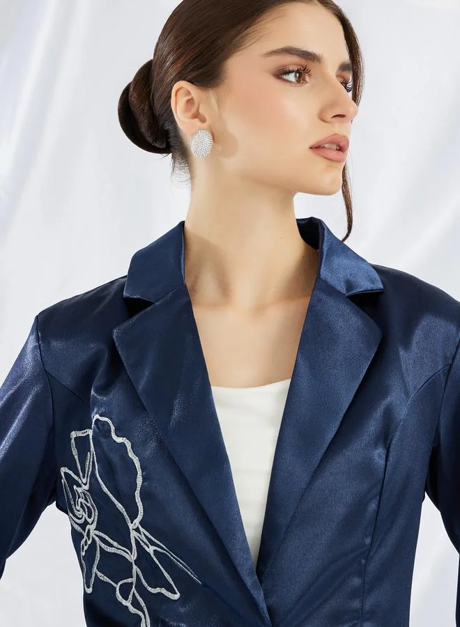 Styli Styli Embellished Regular Fit Regular Length Blazer