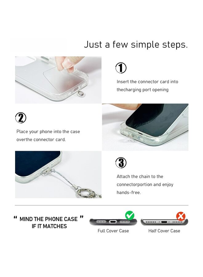 Phone Charm Wrist Strap with Tether Tab, Detachable Anti-Theft, Charms Strap - Image 3