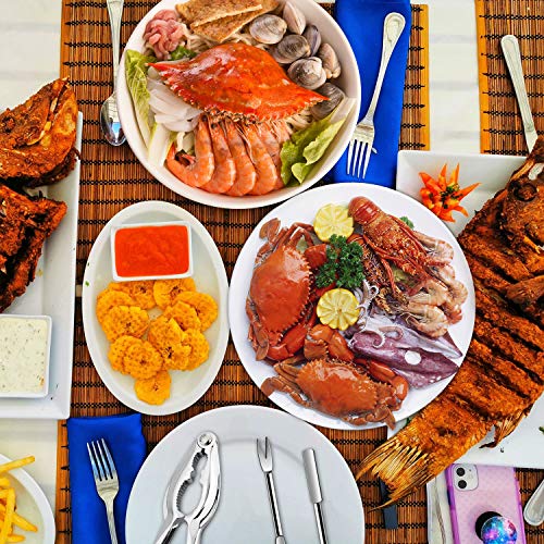 ZAUGONTW 8 pieces Seafood Tools Set Lobster Crackers Crab Crackers Sets Nut Crackers Tools - Image 2