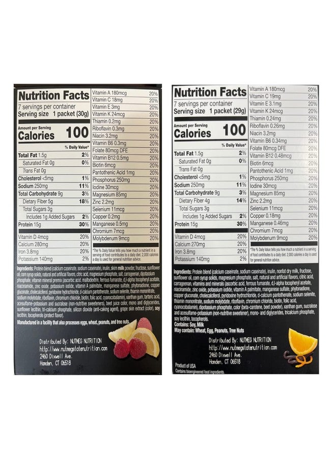 PROTIFIT - High Protein Lemon Raspberry & Orange Creamsicle Pudding & Shake Mix 2 Pack, 15g Protein, Low Calorie, Low Fat, Low Carb, Aspartame Free, Idea Protein Compatible, Meal Replacement, 7 Servings Per Box, (2 Pack) - Image 2