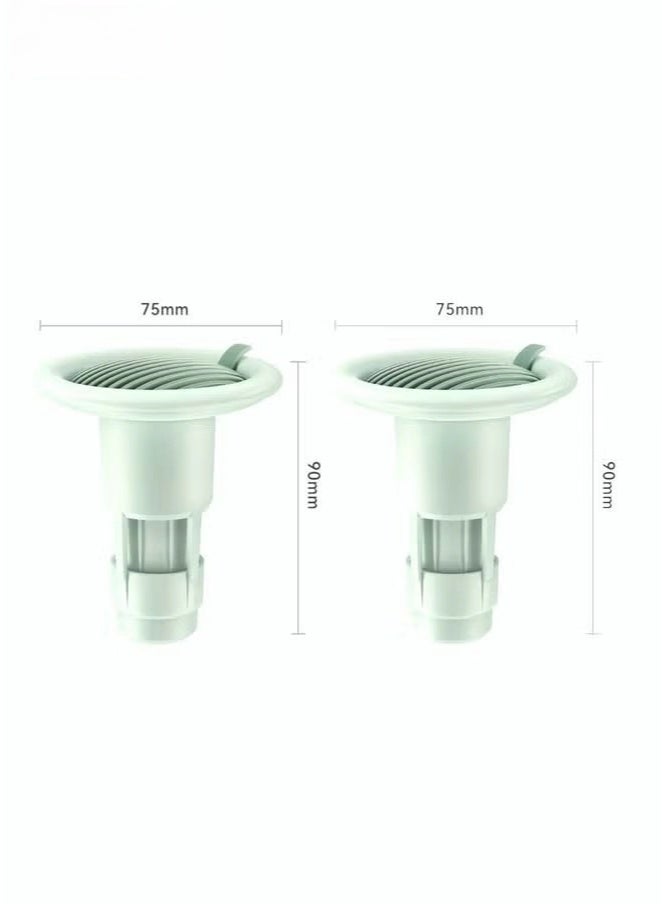 2PCS Deodorant Floor Drain Sealed TPR Soft Plug One-way Drainage Design Wear-resistant and Anti-corrosion Anti-blocking Bathroom Kitchen Filter  - Image 2