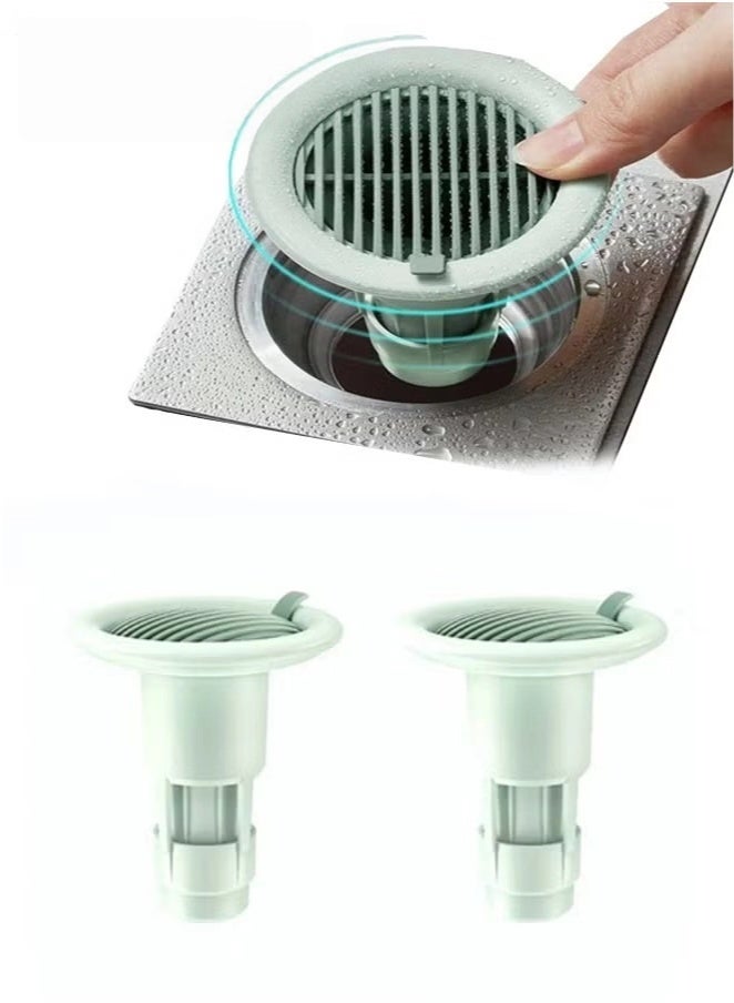 2PCS Deodorant Floor Drain Sealed TPR Soft Plug One-way Drainage Design Wear-resistant and Anti-corrosion Anti-blocking Bathroom Kitchen Filter  - Image 1