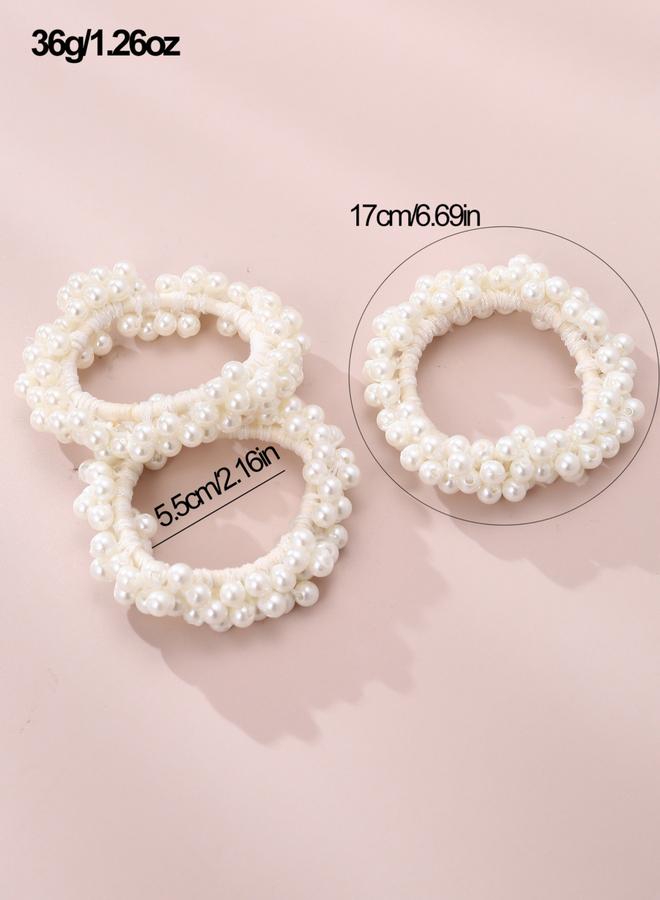 تايك تو طقم من  ربطات شعر بلؤلؤ صناعي - Image 4