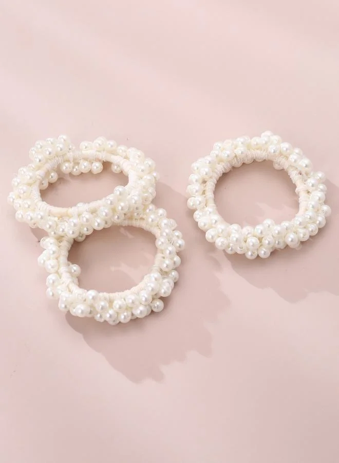Take Two Take Two Set of 3 - Faux Pearl Hair Tie
