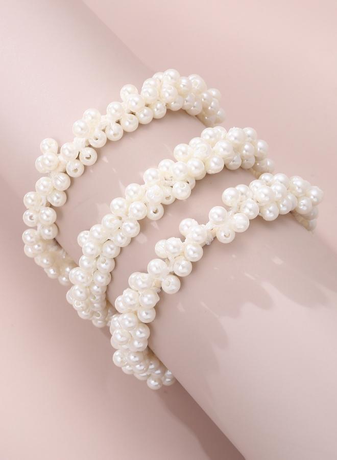 تايك تو طقم من  ربطات شعر بلؤلؤ صناعي - Image 1