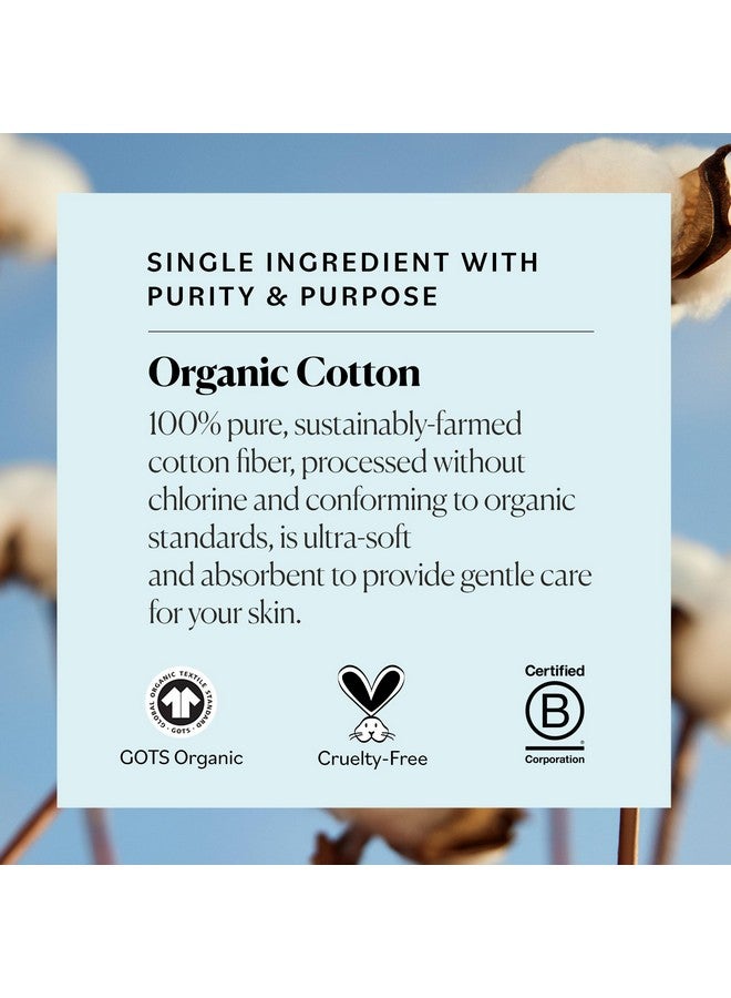 سكاي أورغانكس قطع قطنية عضوية للبشرة الحساسة، 100% نقية معتمدة من منظمة جوتس للجمال والعناية الشخصية، 300 قطعة. - Image 5