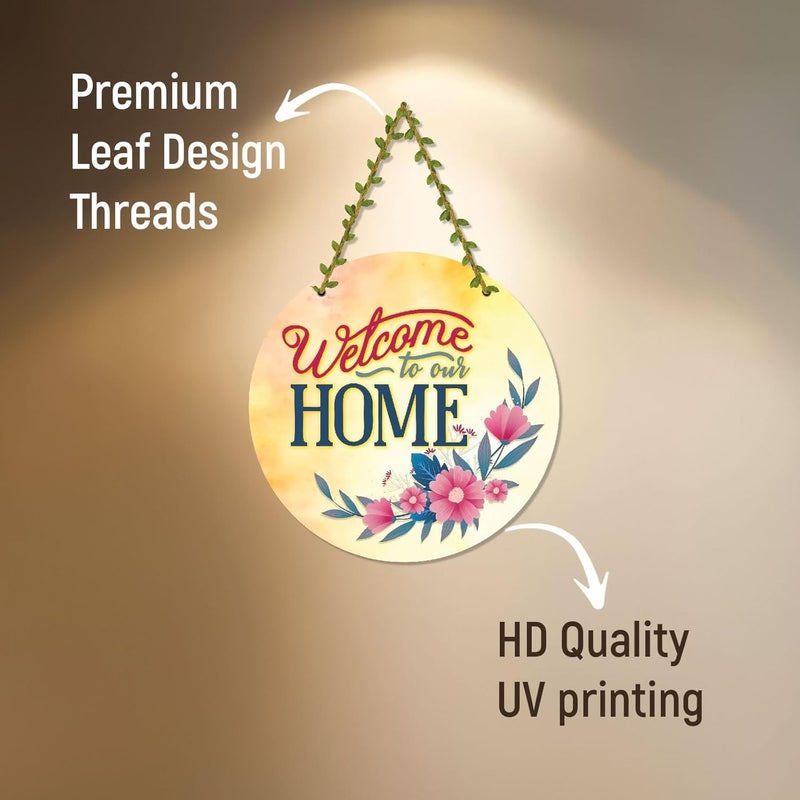 Divinity Decor welcome to our home-Home & Wall Decoration Items for Entrance Gate Decor, Decorative Items for Living Room, Door, Bedroom, 10x10 inch | Welcome Home Wall Hanging-42 - Image 3