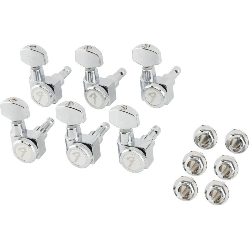 Fender Locking Stratocaster/Telecaster Machine Heads, All Short Post, Chrome (6) Electric Guitar Tuning Key (990818105) - Image 1