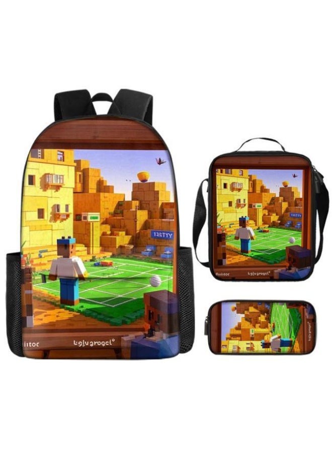 The latest universal cartoon new three-piece schoolbag (for students, teenagers, children) - 641  - Image 1