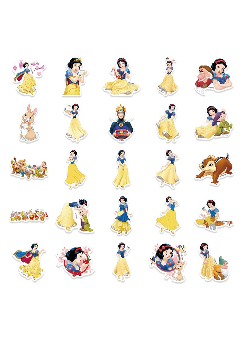 50 Pcs Snow White Theme Stickers, Vinyl Waterproof Stickers for Water Bottles Laptop Phone Computer Guitar, Gifts for Teens, Girls, Fans