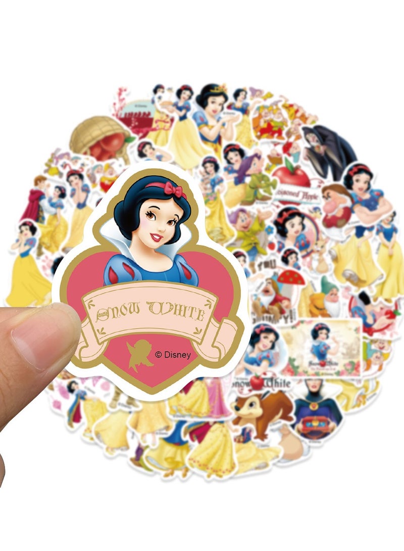 50 Pcs Snow White Theme Stickers, Vinyl Waterproof Stickers for Water Bottles Laptop Phone Computer Guitar, Gifts for Teens, Girls, Fans