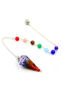 REBUY REBUY Natural Seven Chakra Orgonite Crystal Pendulum  - Image 1