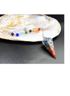 REBUY REBUY Natural Seven Chakra Orgonite Crystal Pendulum  - Image 3