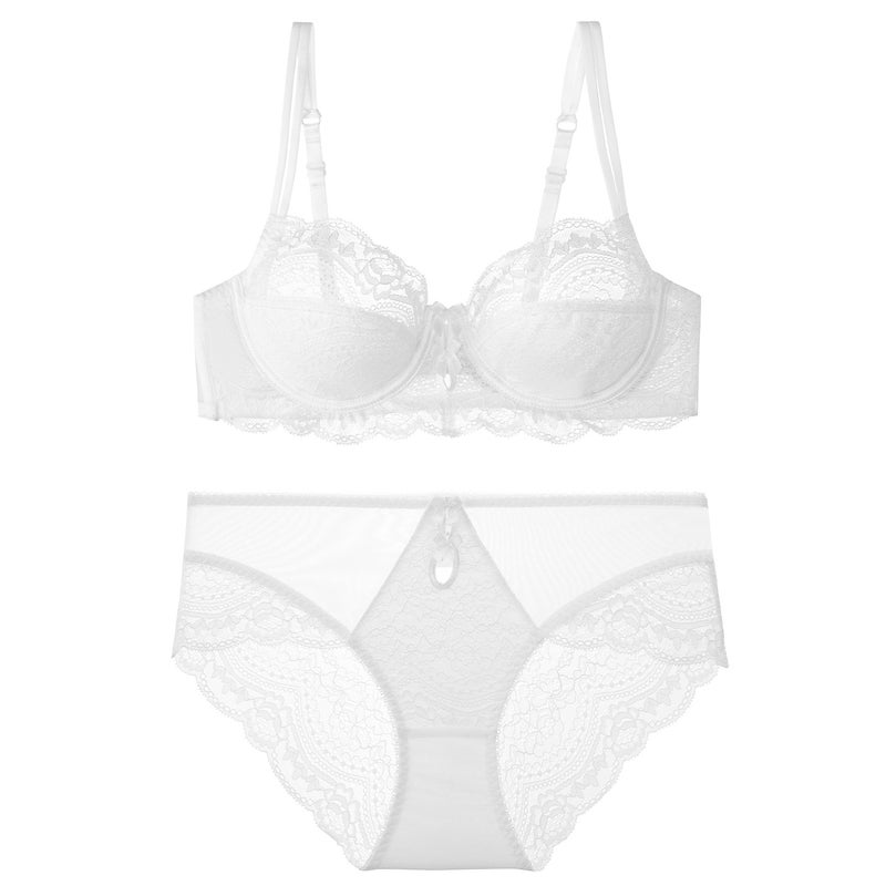 Life Year Underwear Pure Want Thin Lace Bra Suit Breathable Red Underwear - Image 3
