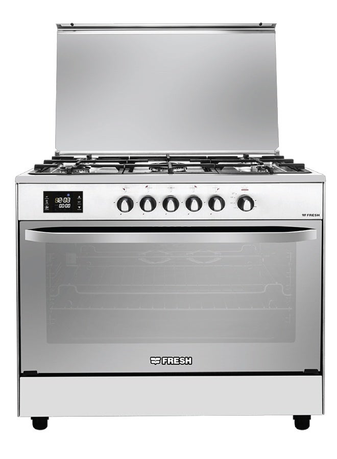 Fresh Cooker Hummer 5 Burners 90 CM, Full Stainless Steel, Full Safety, Touch Screen, Hydraulic Door