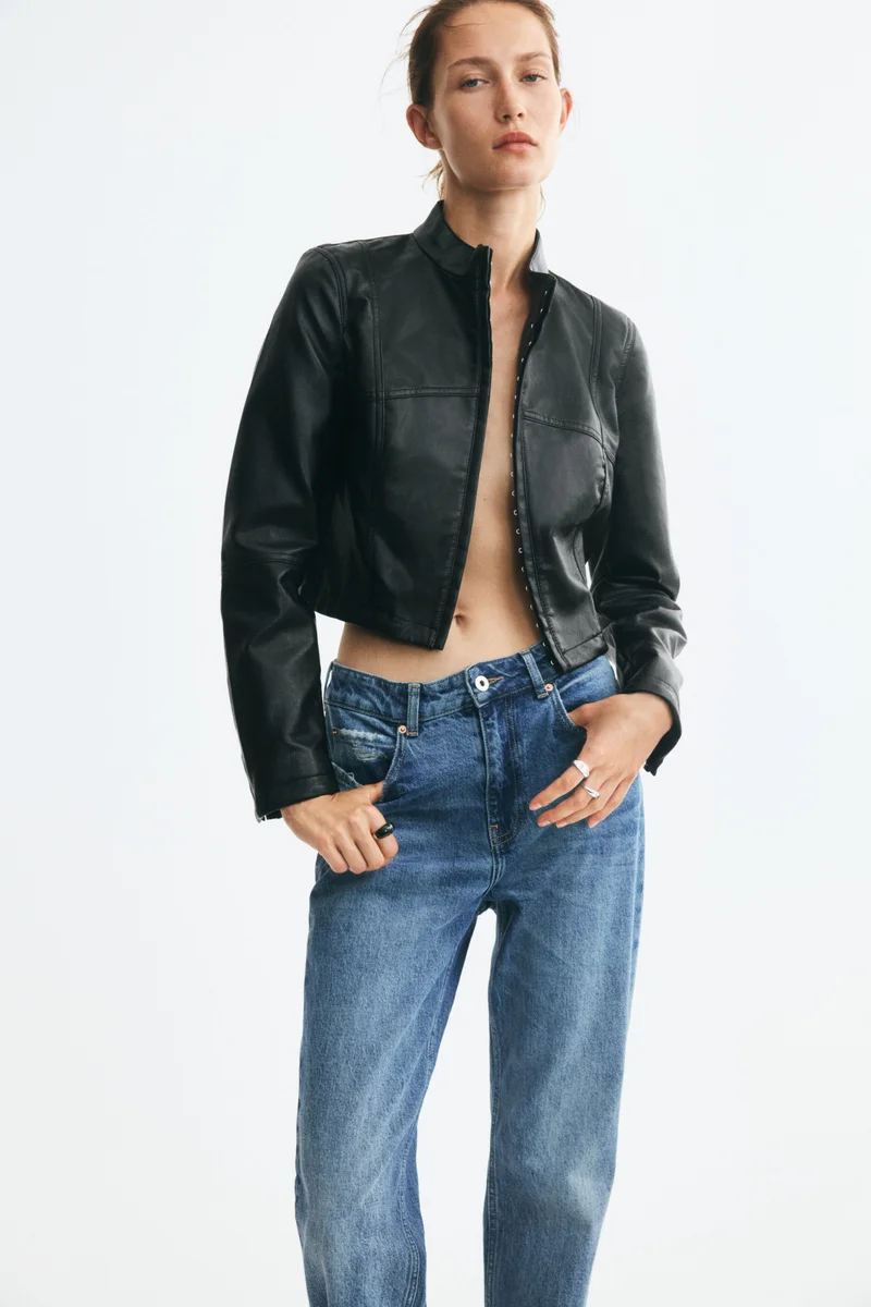 H&M  Coated stand-collar jacket for Women | Best Price UAE