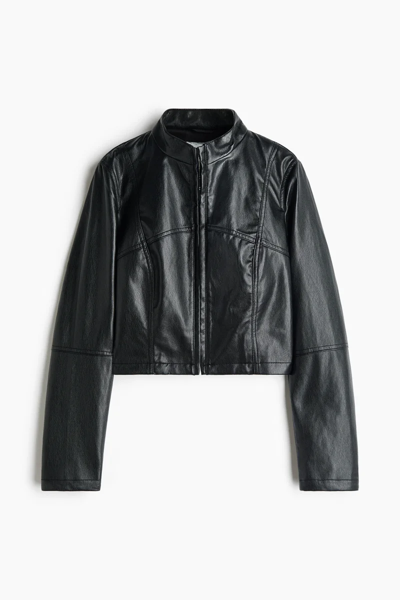 H&M  Coated stand-collar jacket for Women | Best Price UAE