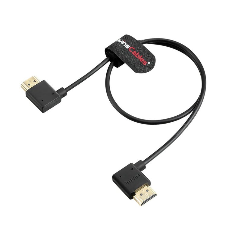Alvin's Cables 8K HDMI 2.1 High-Speed Cable 8K@60Hz 4K@120Hz, Left to Right Angle HDMI Cable for Atomos Ninja,for Feelworld,for Sony FS5 FS7 FX9,BMPCC,for Canon C300 C500 50cm|19.7inches - Image 1