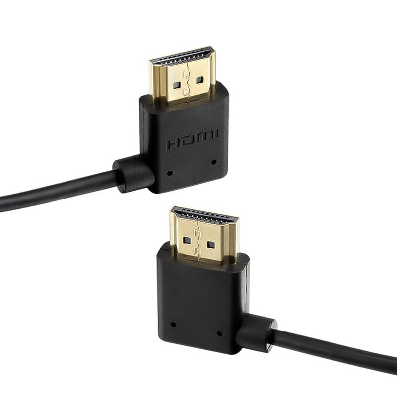 Alvin's Cables 8K HDMI 2.1 High-Speed Cable 8K@60Hz 4K@120Hz, Left to Right Angle HDMI Cable for Atomos Ninja,for Feelworld,for Sony FS5 FS7 FX9,BMPCC,for Canon C300 C500 50cm|19.7inches - Image 2